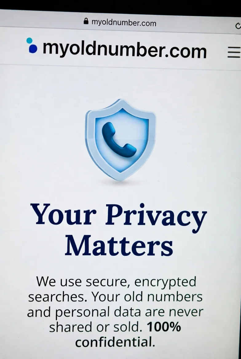 Your Privacy Matters — My Old Number uses secure encrypted searches
