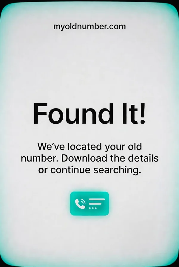 Found It! — We've located your old number